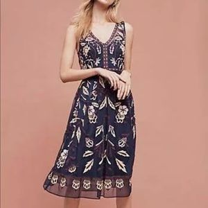 Anthropologie Moulinette Soeurs Embroidered Dress